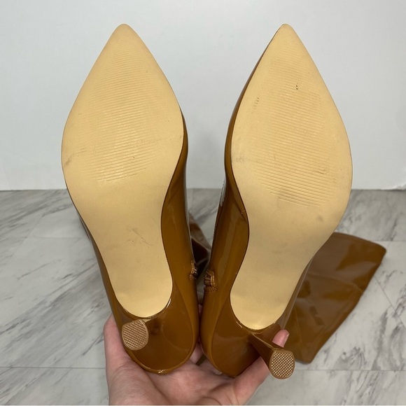 New! BP Everlee Brown Faux Patent Leather Over the Knee Boot 9M - Picture 14 of 15